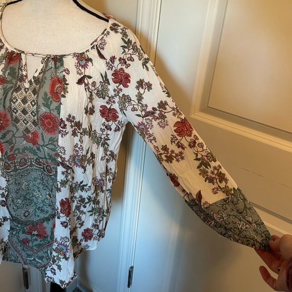 Floral peasant blouse tunic - Picture 4 of 8